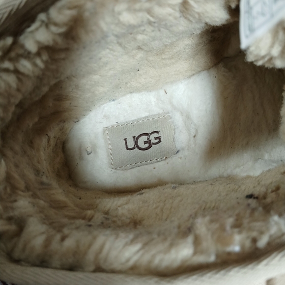 UGG Tan Lace Up Shearling Lined Classic Ankle Winter Comfort Boots 969 - Picture 10 of 13
